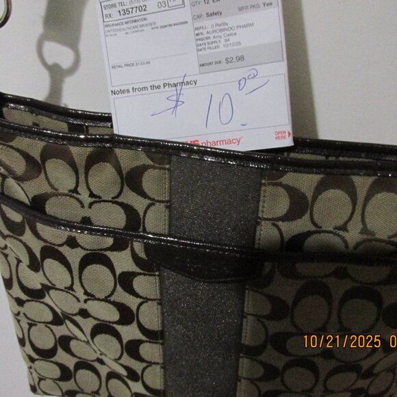 Coach F29210 Signature File Crossbody Brown Purse or Bag - Picture 2 of 15